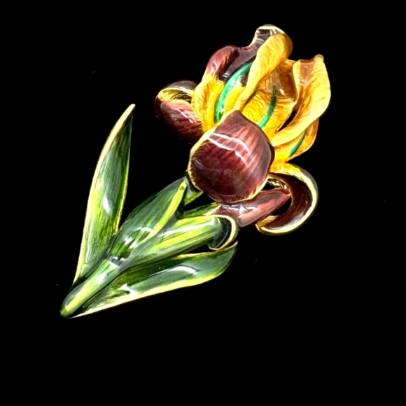 Boston MFA (Museum of Fine Arts) IRIS Enamel Brooch